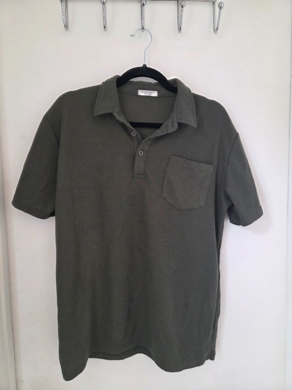 Coofandy Men's Polo - Size M - Dark Grey
